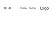 Header show default menu - logo on right