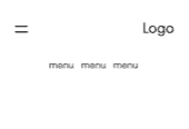 Header show menu on expanded panel - logo on right