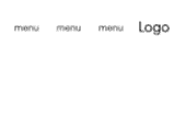 Justified menus - logo on right