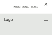 Menu on top