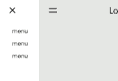 Menu on left