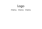 Centered logo Header layout