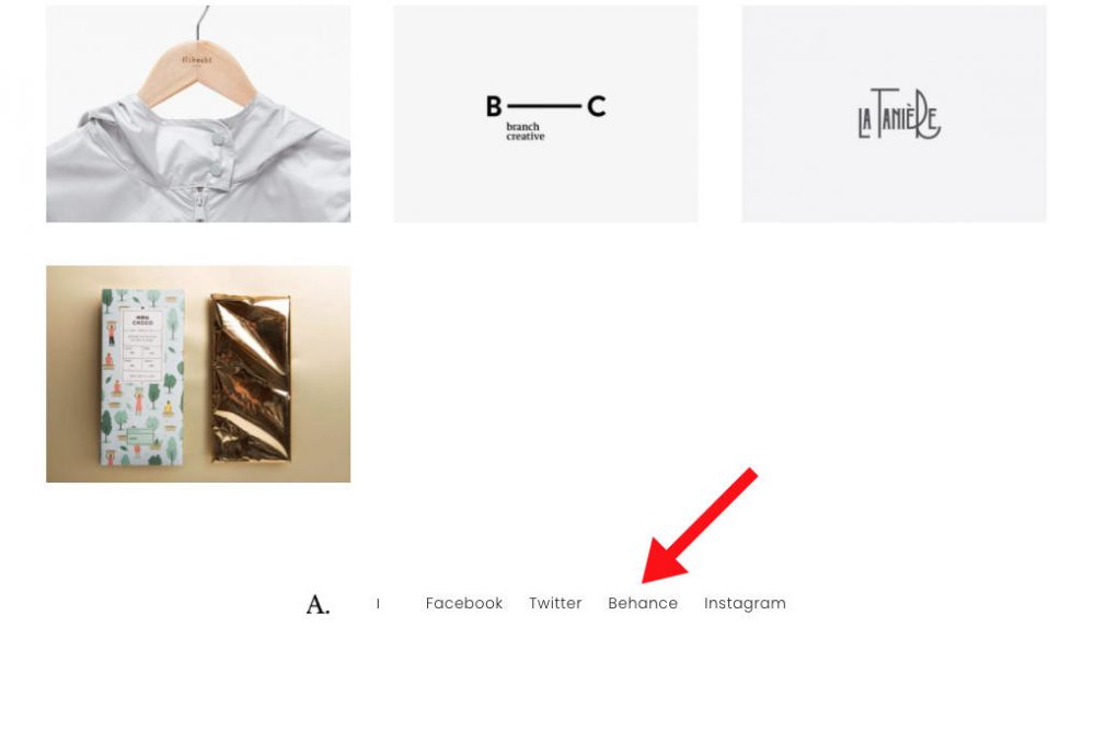 Social links on footer